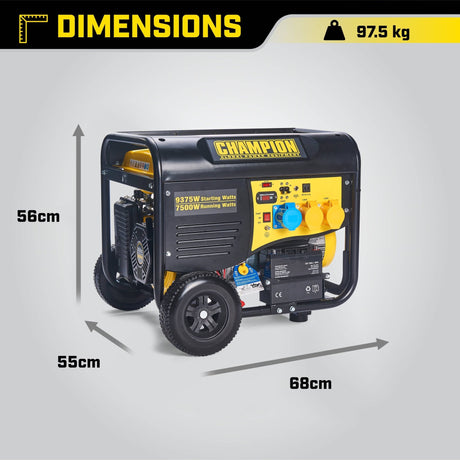 Stromerzeuger CHAMPION 8000W Petrol Generator - SEV