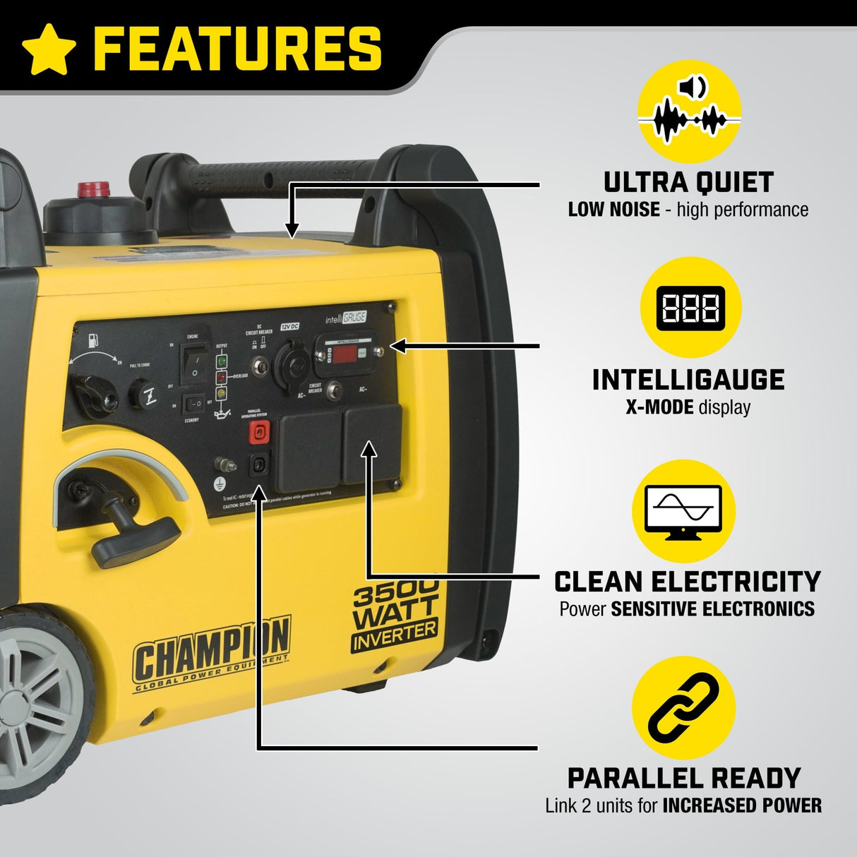 Stromerzeuger CHAMPION 3500W Inverter Petrol Generator - SEV