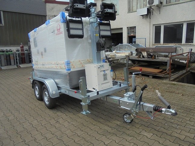 Notstromaggregat PRAMAC GPW60I/FS5 - RENTAL - auf Fahrgestell mit Lichtmast - SEV