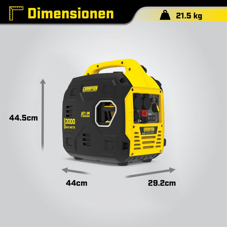 Stromerzeuger CHAMPION 3000 Watt Dual-Fuel Inverter Generator – The Atom Fusion - SEV