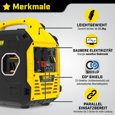 Stromerzeuger CHAMPION 3000 Watt Dual-Fuel Inverter Generator – The Atom Fusion - SEV