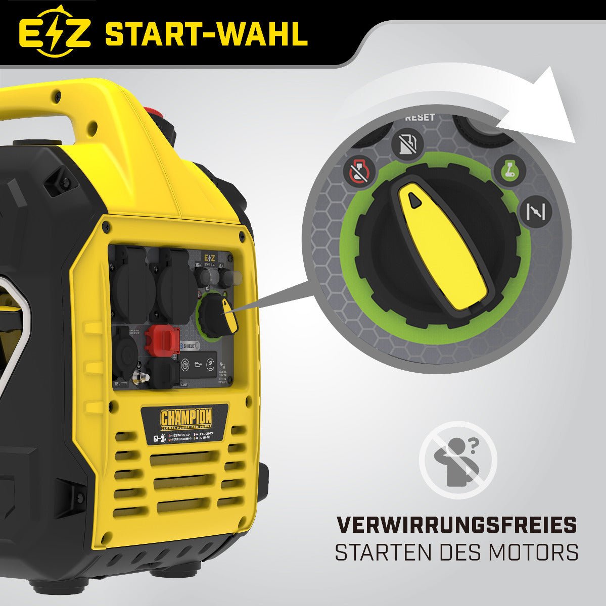 Stromerzeuger CHAMPION 3000 Watt Dual-Fuel Inverter Generator – The Atom Fusion - SEV