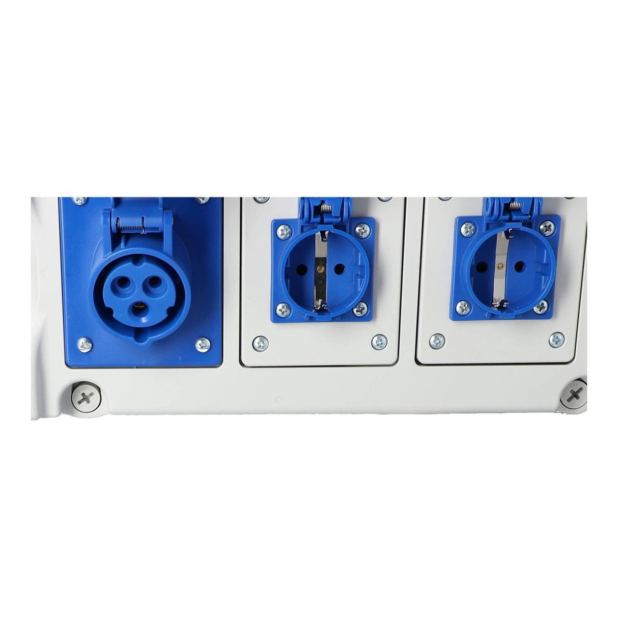 Mobile power distributor CEE 32A 230V to CEE/Schuko 16A 230V with residual current circuit breaker