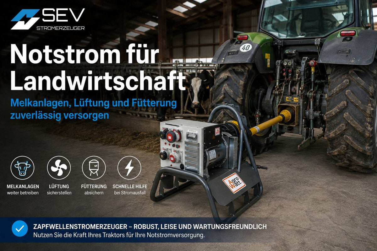 Notstrom für Landwirtschaft – Melkanlagen, Lüftung und Fütterung zuverlässig versorgen - SEV