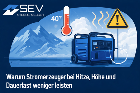 Stromerzeuger in Höhenlage oder Hitze: Warum Ihr Aggregat plötzlich „zu schwach“ wirkt - SEV