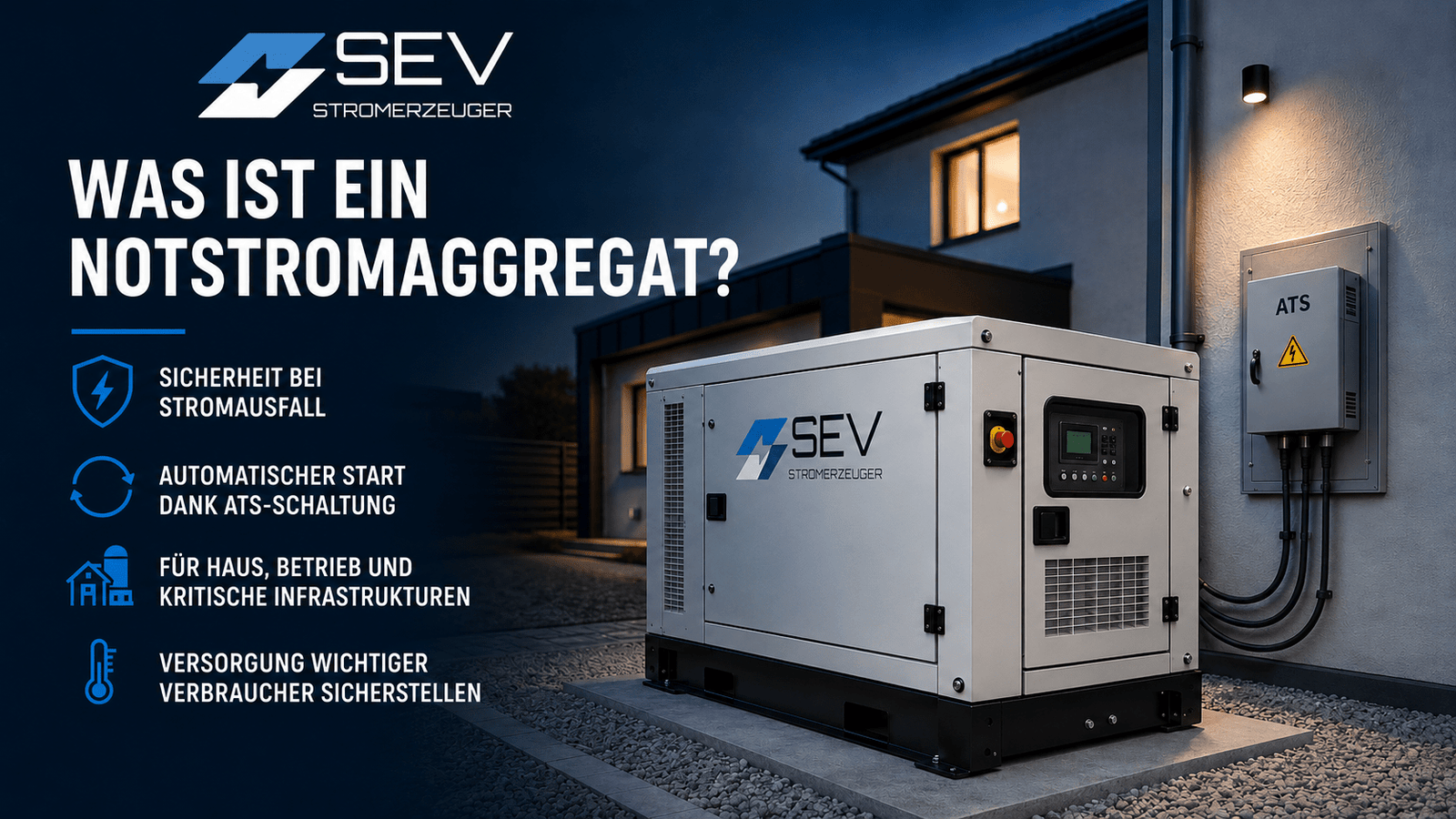 Was ist ein Notstromaggregat? - SEV