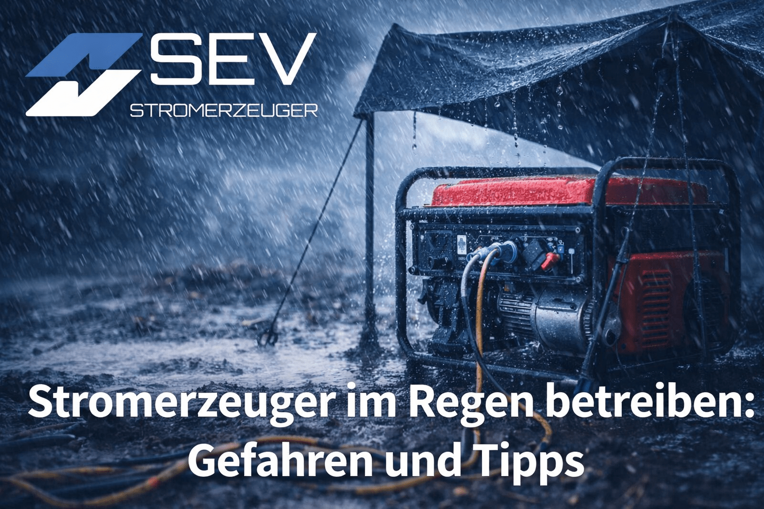Stromerzeuger bei Regen, Schnee und Feuchtigkeit betreiben: Was ist erlaubt – und was gefährlich? - SEV