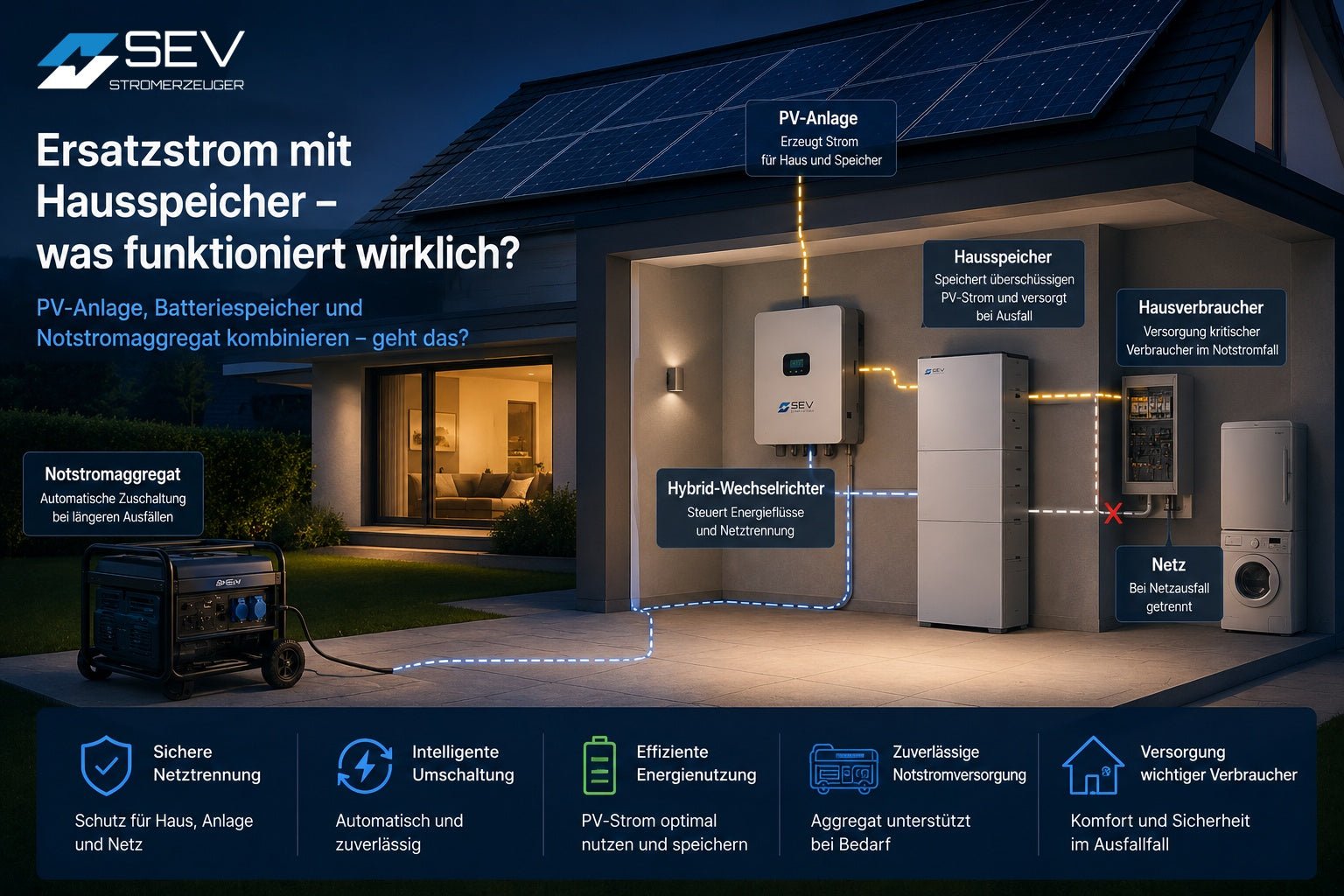 Ersatzstrom mit Hausspeicher – was funktioniert wirklich? - SEV