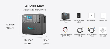 BLUETTI B230 [ 2048Wh ] Erweiterungsbatterie für AC200MAX - SEV