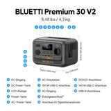 BLUETTI Premium 30 V2 Tragbare Powerstation I 600W 320Wh - SEV