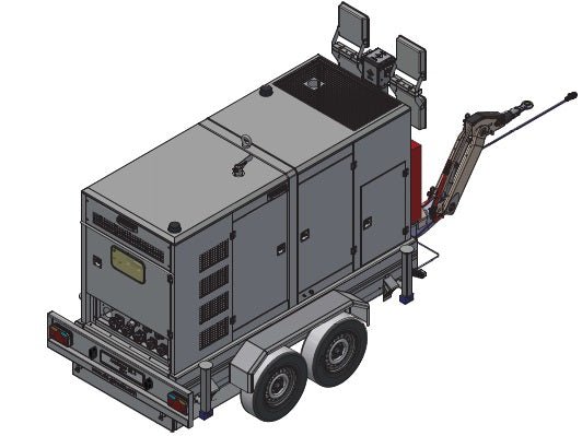 Stromerzeuger RID 80 B - SERIES S - FAHRGESTELL und LICHTMAST - SEV